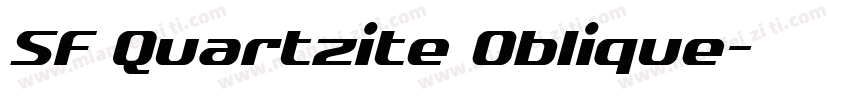SF Quartzite Oblique字体转换